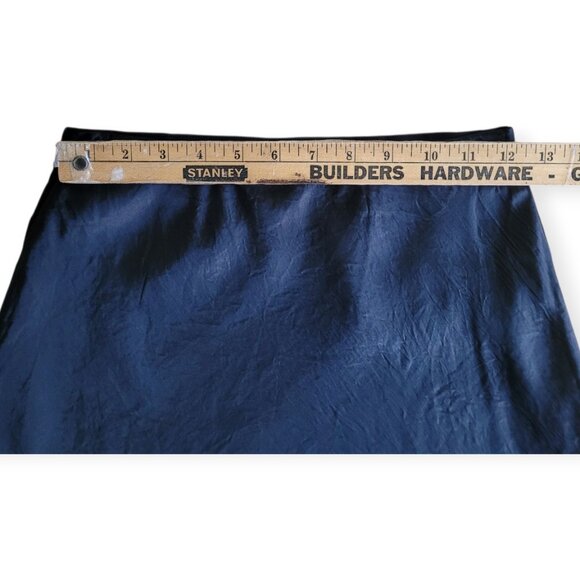 Aritzia Babaton Black Mini Slip Skirt Size 4 Satin Fabric - Picture 6 of 9